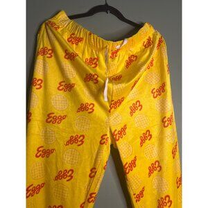 Eggo Mens Pants Size Large Yellow Streetwear Retro Lounge Relaxed Comfy Cozy Y2K